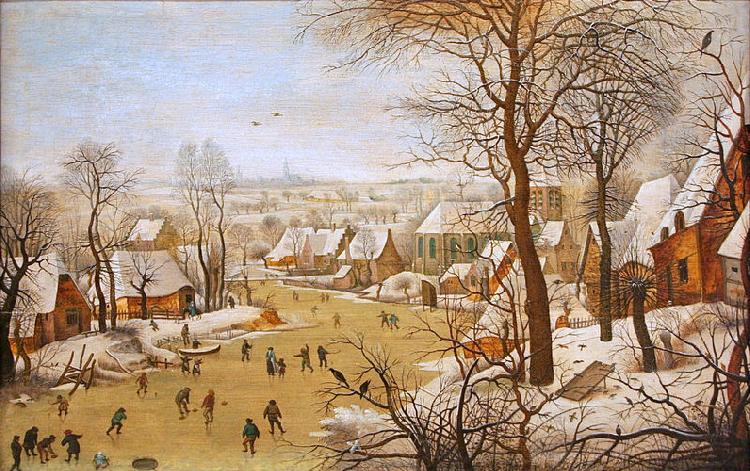 Pieter Brueghel the Younger Winter Landscape with Bird Trap oil painting picture